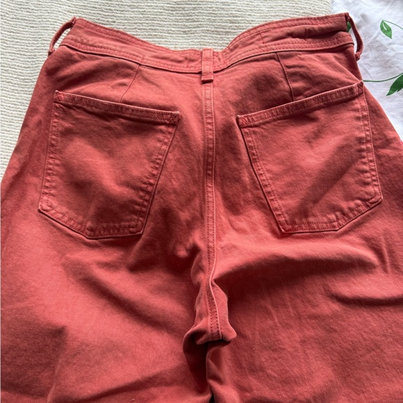 Red Wide leg high waist Pants - Picture 6 of 7